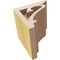 Ekena Millwork 4"W x 4"D x 4"H Wide Mayflower Rough Cedar Woodgrain TimberThane Corbel, Primed Tan CORUR04X04X04MAYRCPR - alternate 5